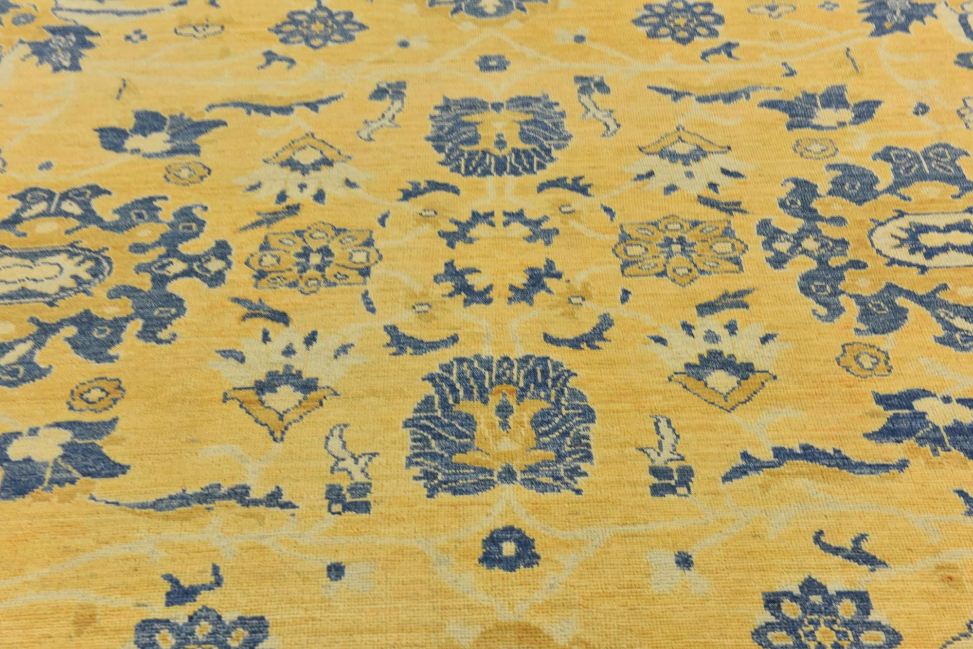 10' 7 x 13' 10 Hand Knotted Peshawar Ziegler Wool Rug
