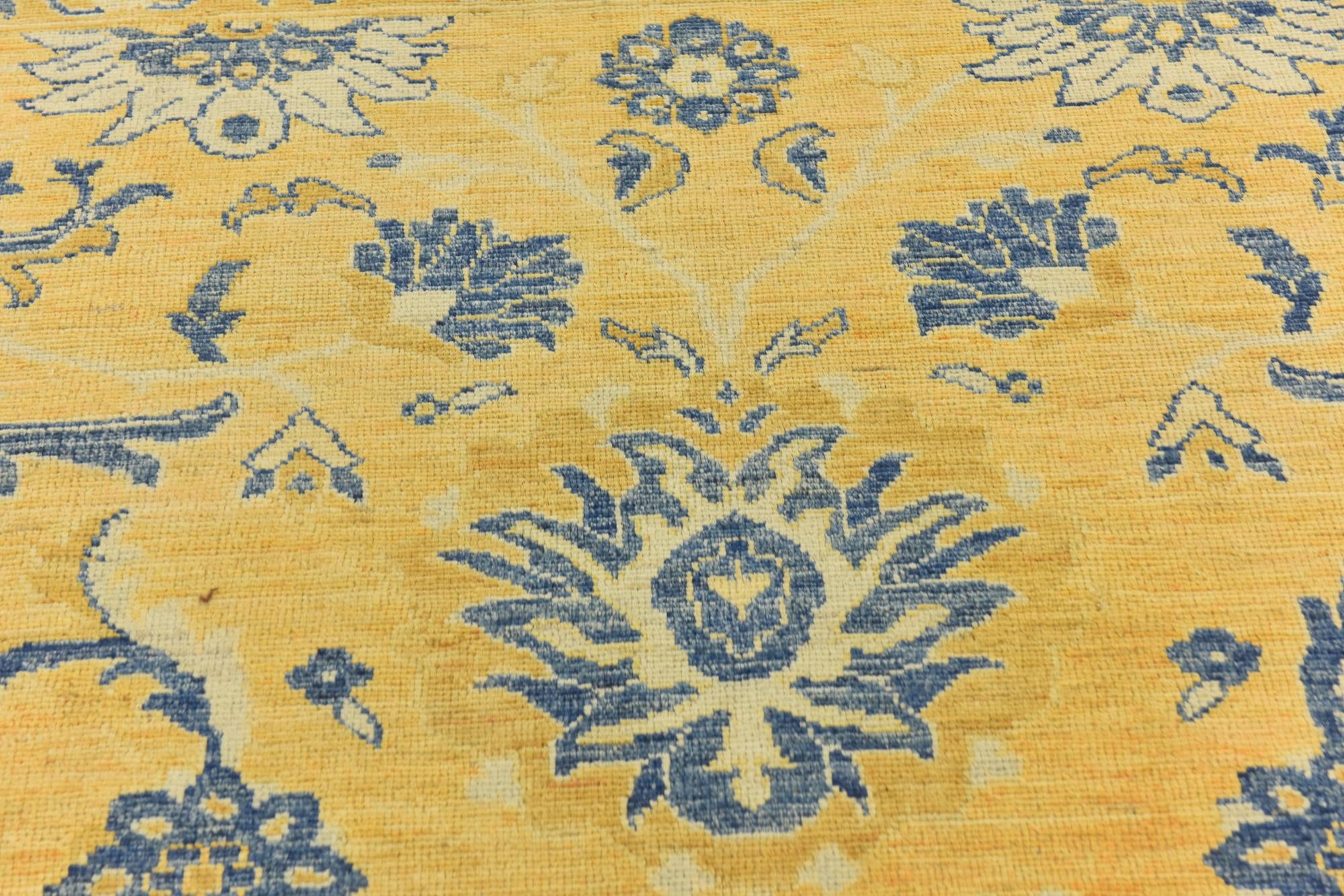 10' 7 x 13' 10 Hand Knotted Peshawar Ziegler Wool Rug