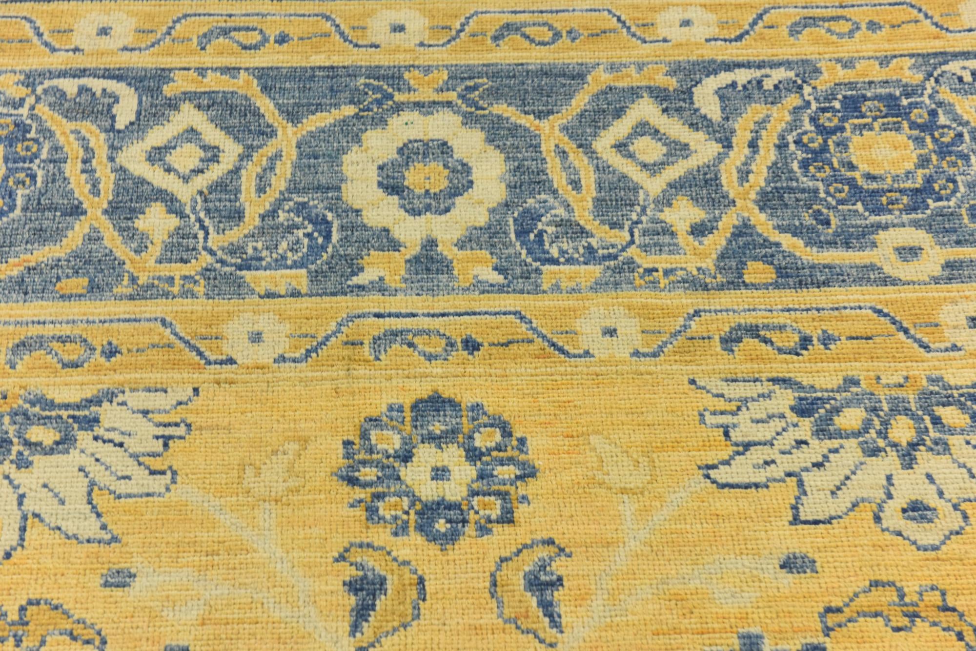 10' 7 x 13' 10 Hand Knotted Peshawar Ziegler Wool Rug