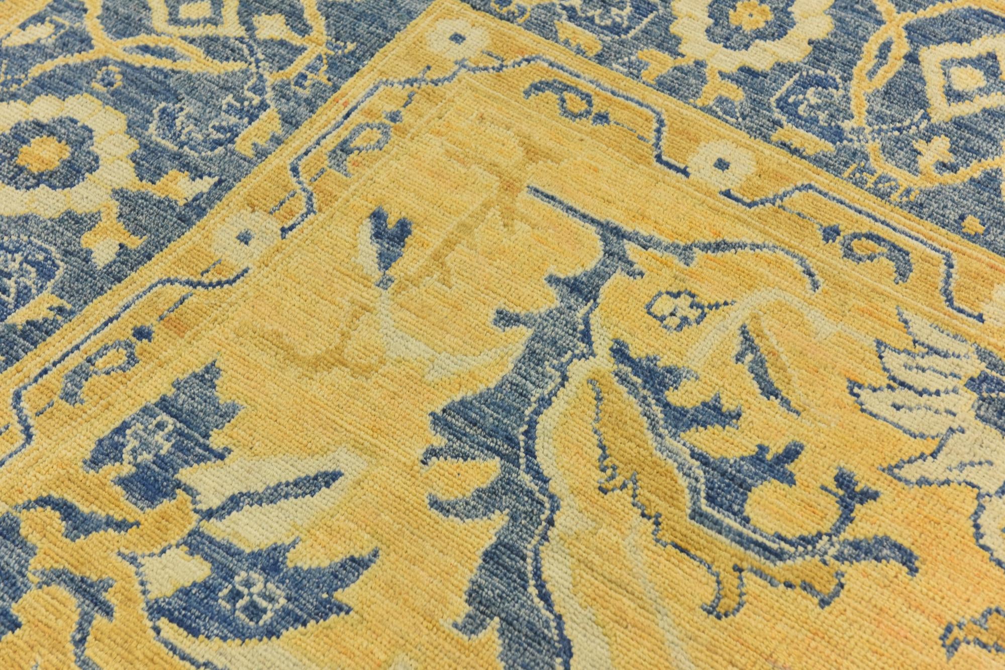 10' 7 x 13' 10 Hand Knotted Peshawar Ziegler Wool Rug