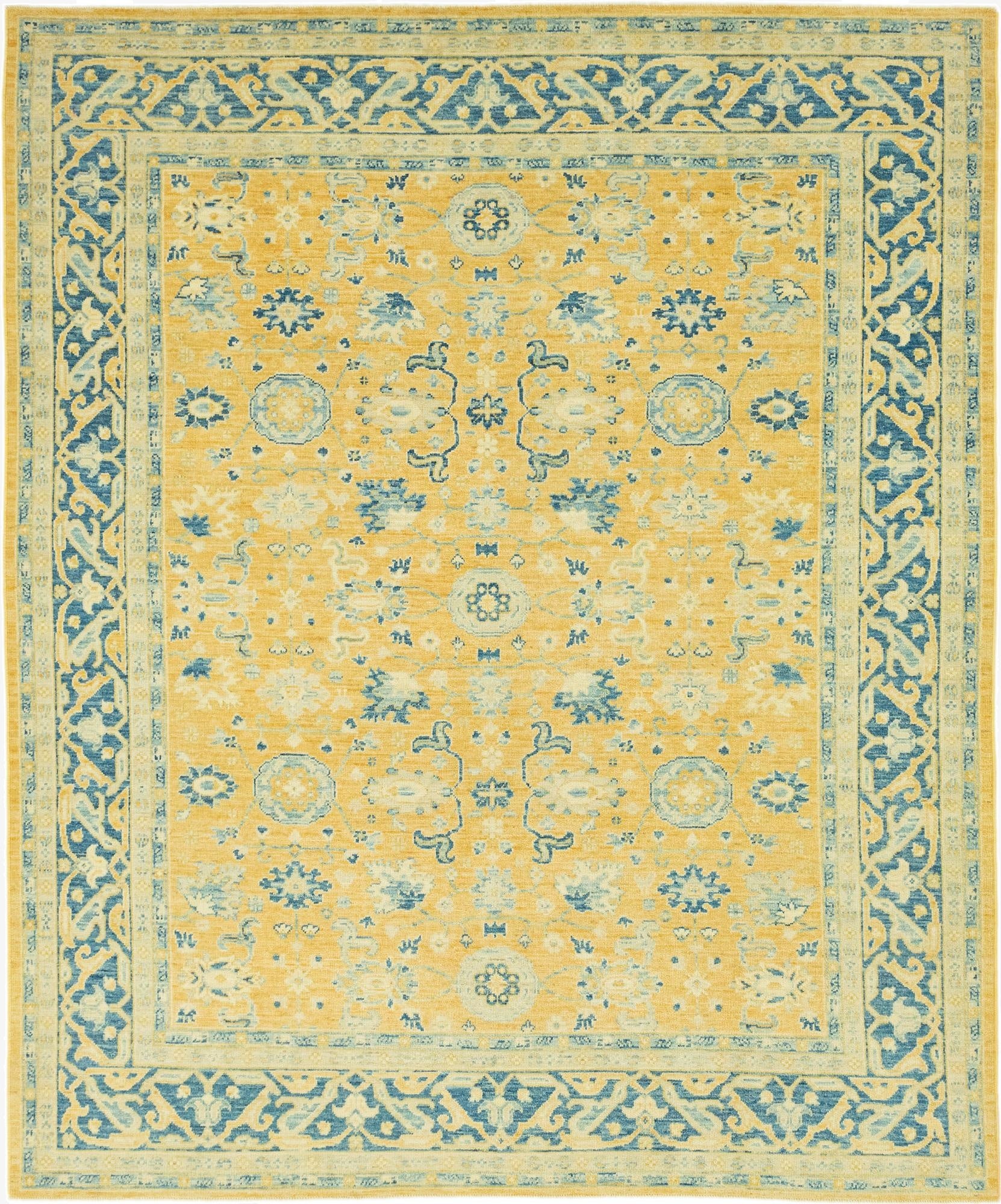 8' 6 x 10' 4  Hand Knotted Peshawar Ziegler Wool Rug