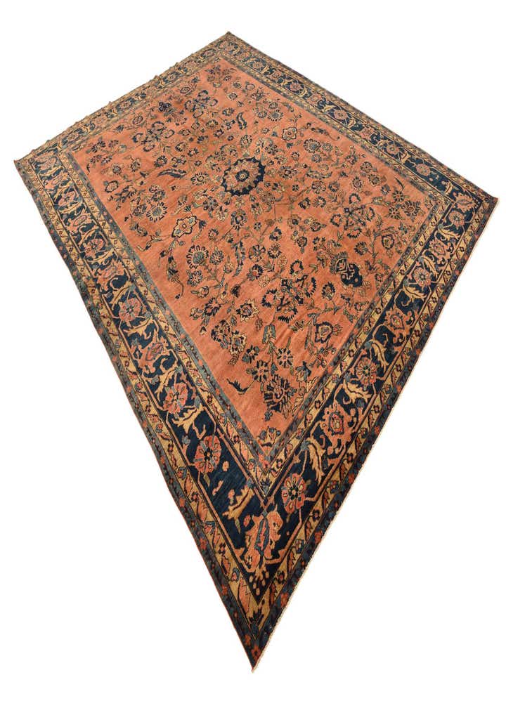 10' 2 x 12' 9 Hand Knotted Sarough Persian Wool Rug