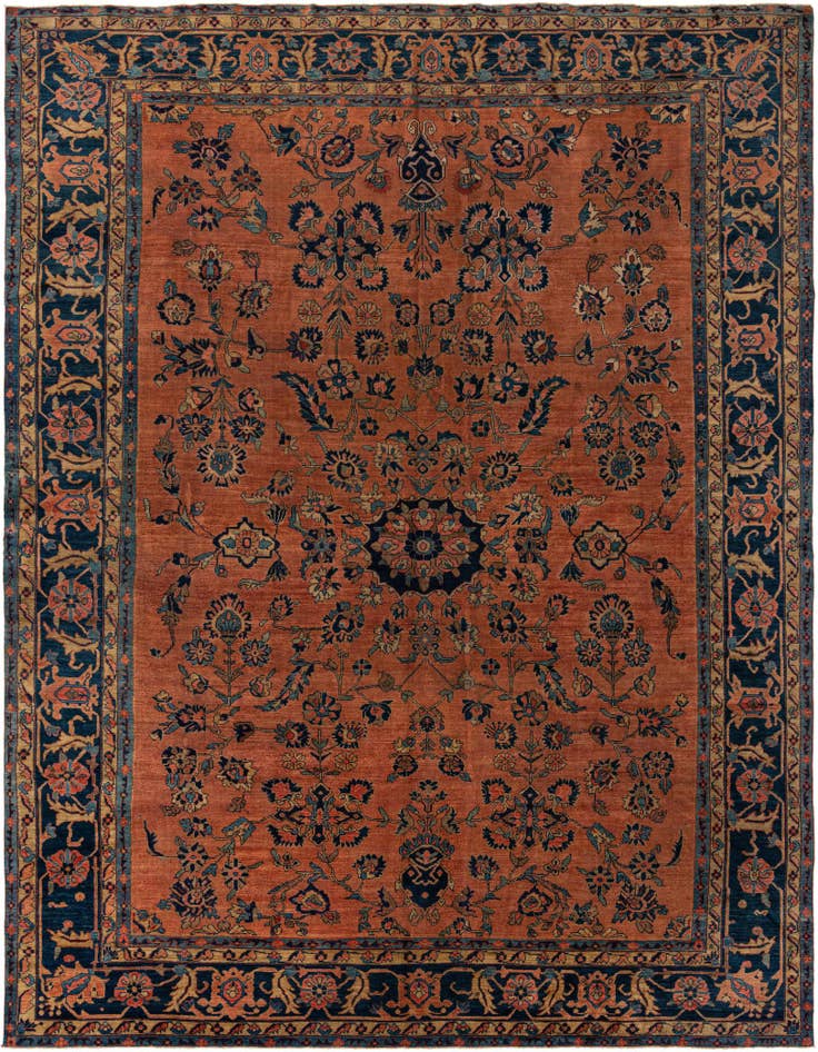 Detail image of 10' 2 x 12' 9 Hand Knotted Sarough Persian Wool Rug