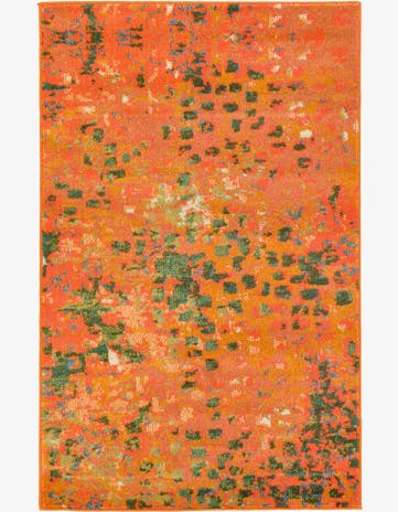 Orange Washable Sevilla Rug