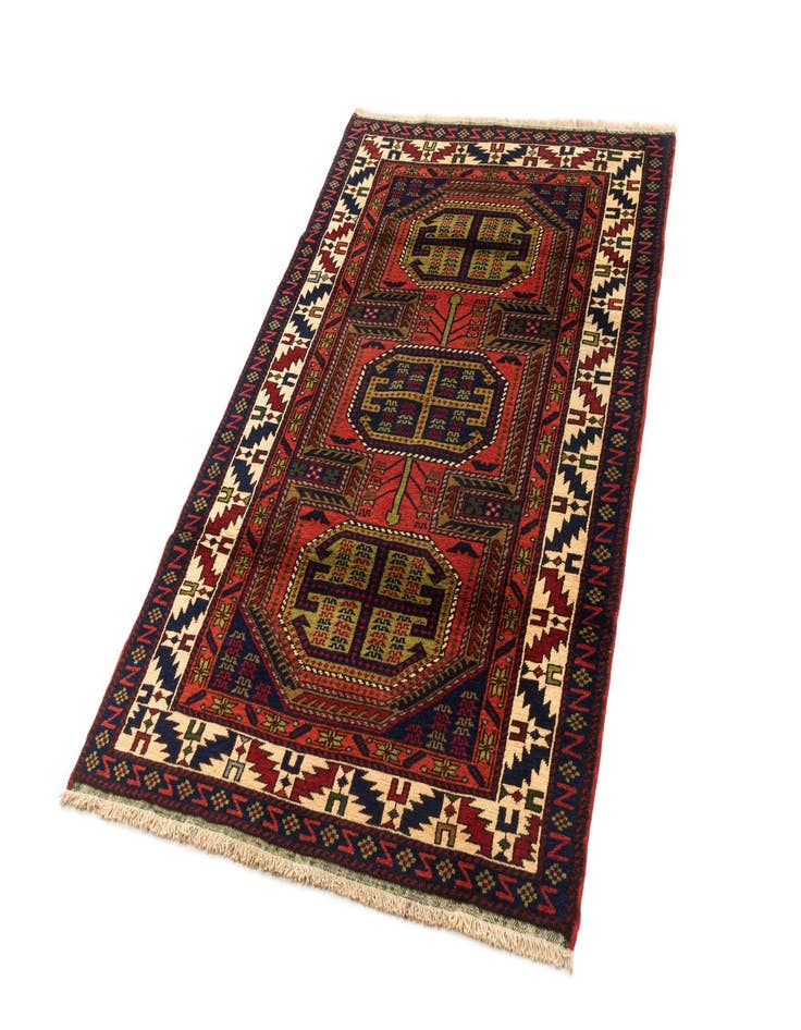Detail image of 3' 9 x 6' 1 Hand Knotted Shiraz Wool Rug