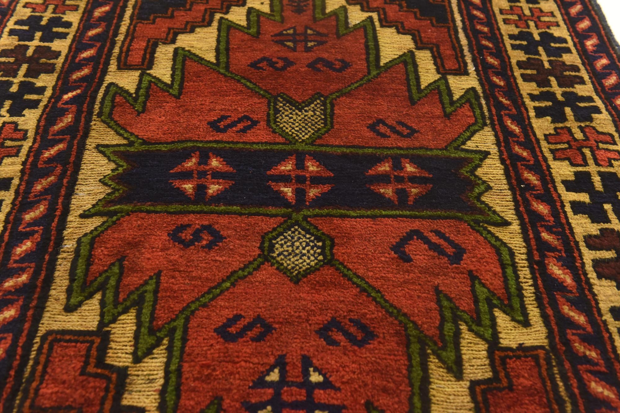 2' 8 x 4' 11 Hand Knotted Sumak Wool Rug