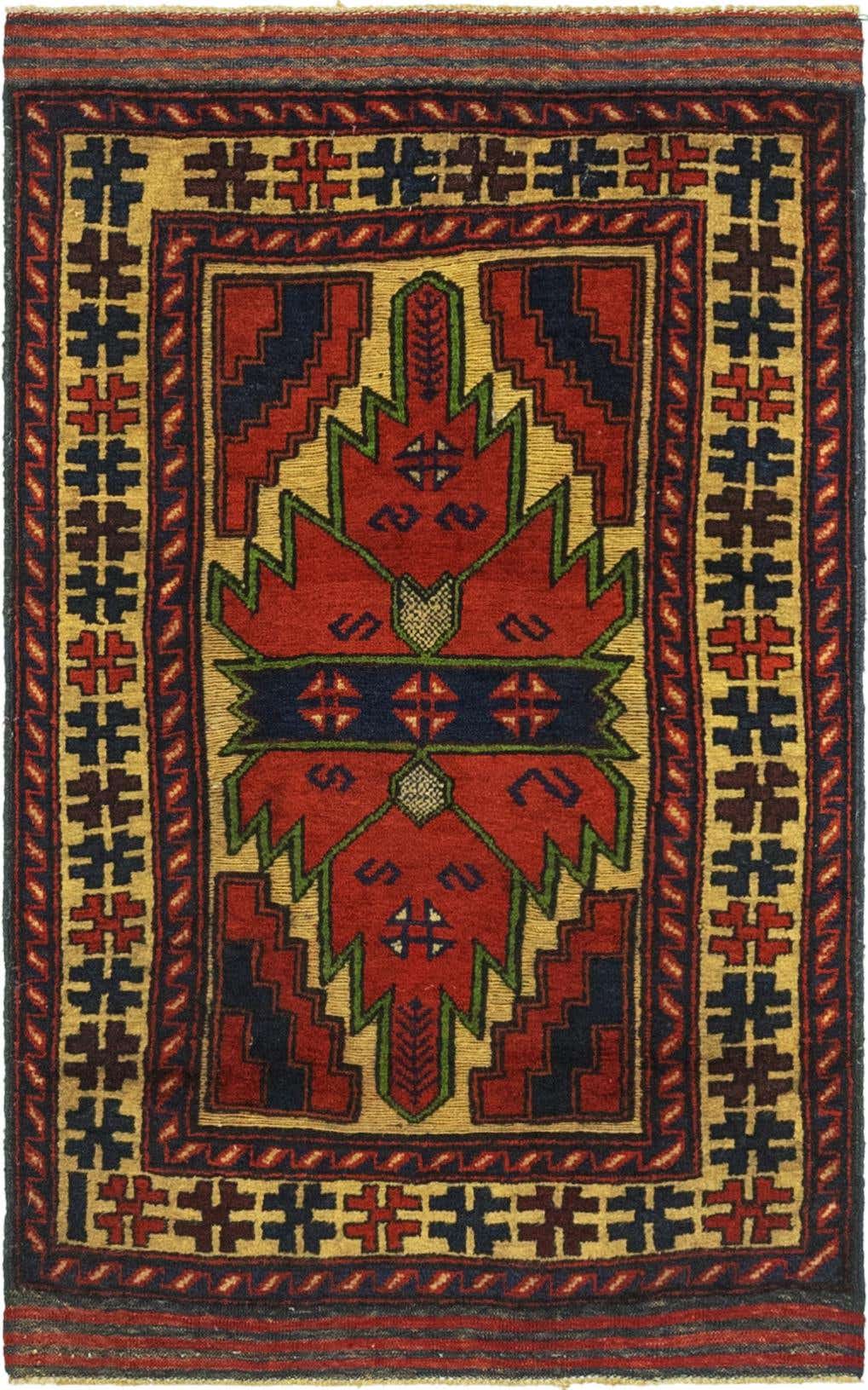 2' 8 x 4' 11 Hand Knotted Sumak Wool Rug