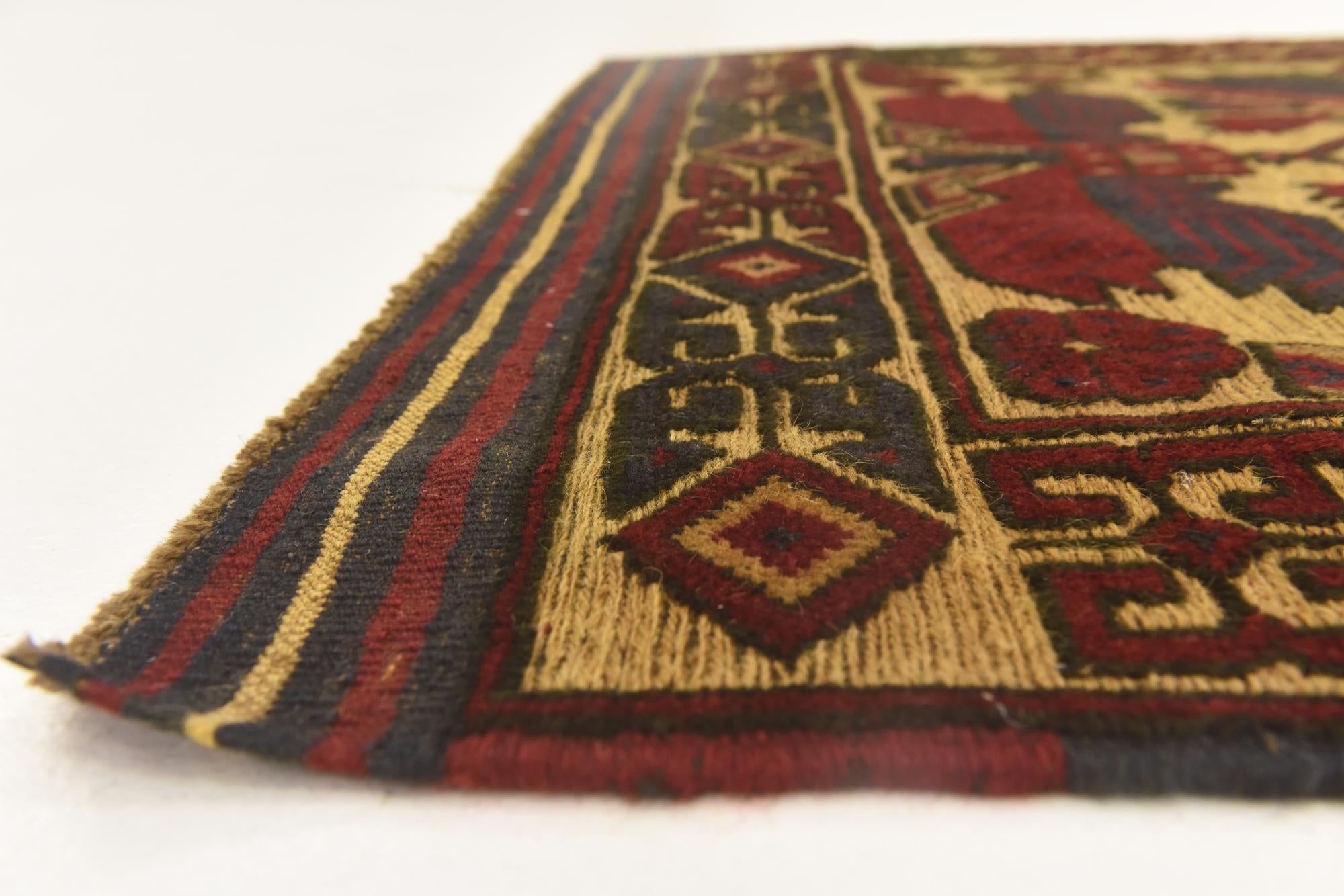 3' 2 x 5' Hand Knotted Sumak Wool Rug