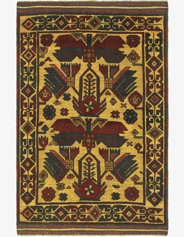 3' 2 x 5' Hand Knotted Sumak Wool Rug