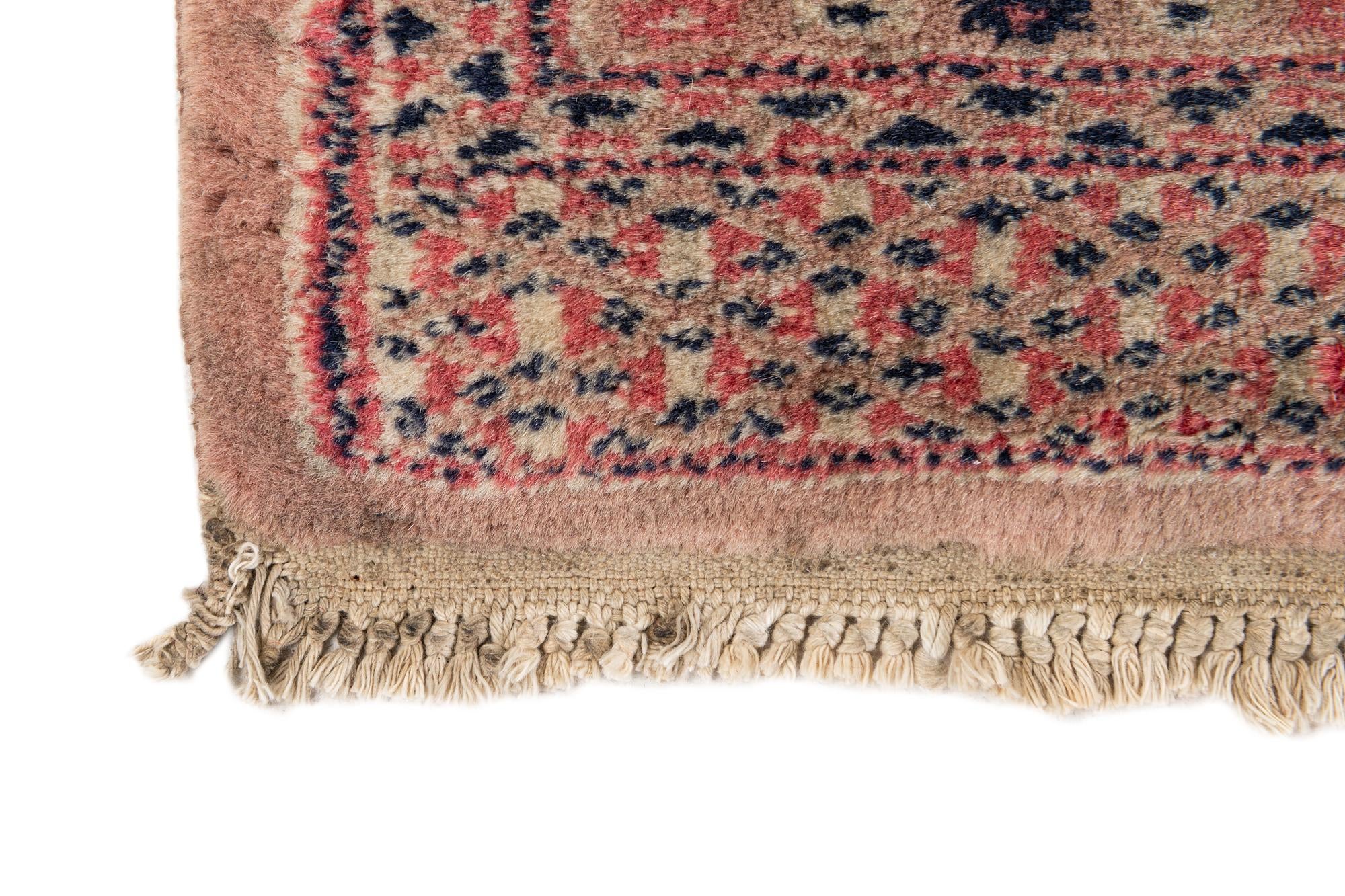 3' 3 x 5' 1 Hand Knotted Torkaman Oriental Wool Rug
