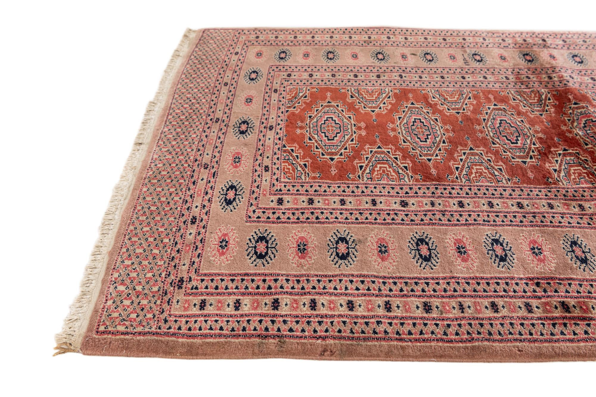3' 3 x 5' 1 Hand Knotted Torkaman Oriental Wool Rug