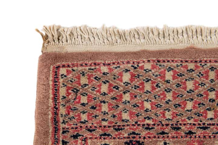 3' 3 x 5' 1 Hand Knotted Torkaman Oriental Wool Rug