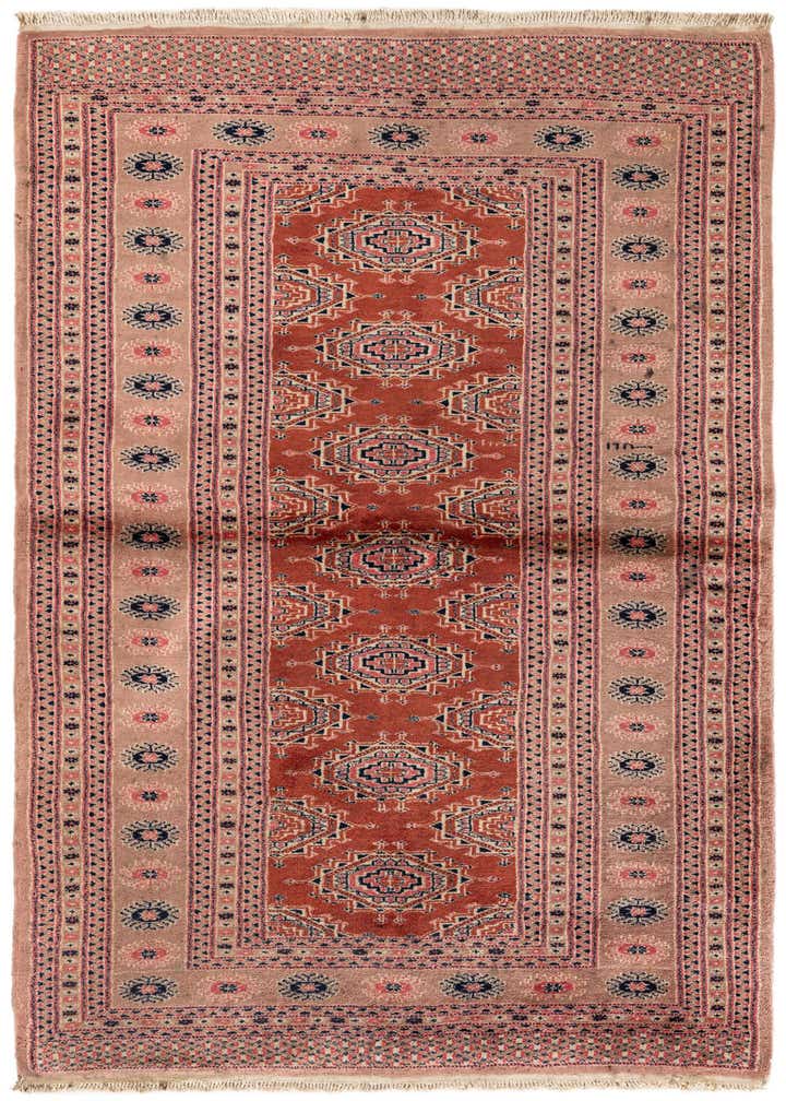 3' 3 x 5' 1 Hand Knotted Torkaman Oriental Wool Rug