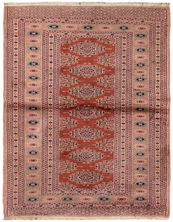Detail image of 3' 3 x 5' 1 Hand Knotted Torkaman Oriental Wool Rug
