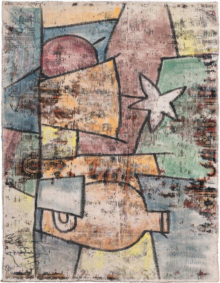 Detail image of 3' 2 x 5' Hand Knotted Ultra Vintage Persian Wool Rug