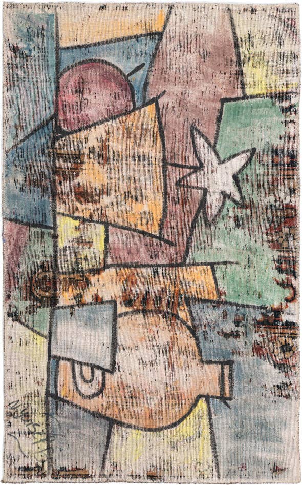 Detail image of 3' 2 x 5' Hand Knotted Ultra Vintage Persian Wool Rug