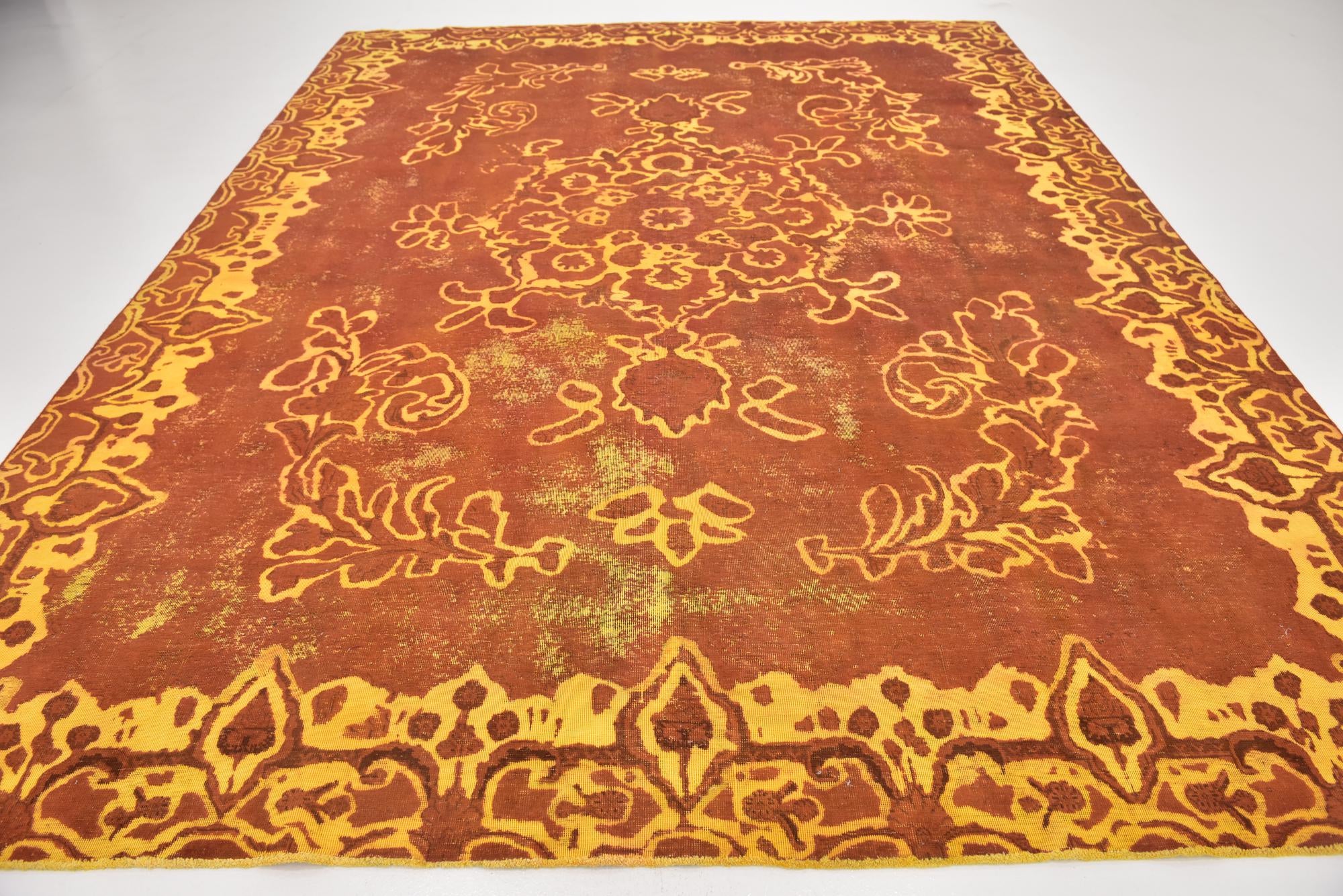 9' 8 x 12' 8 Hand Knotted Ultra Vintage Persian Wool Rug