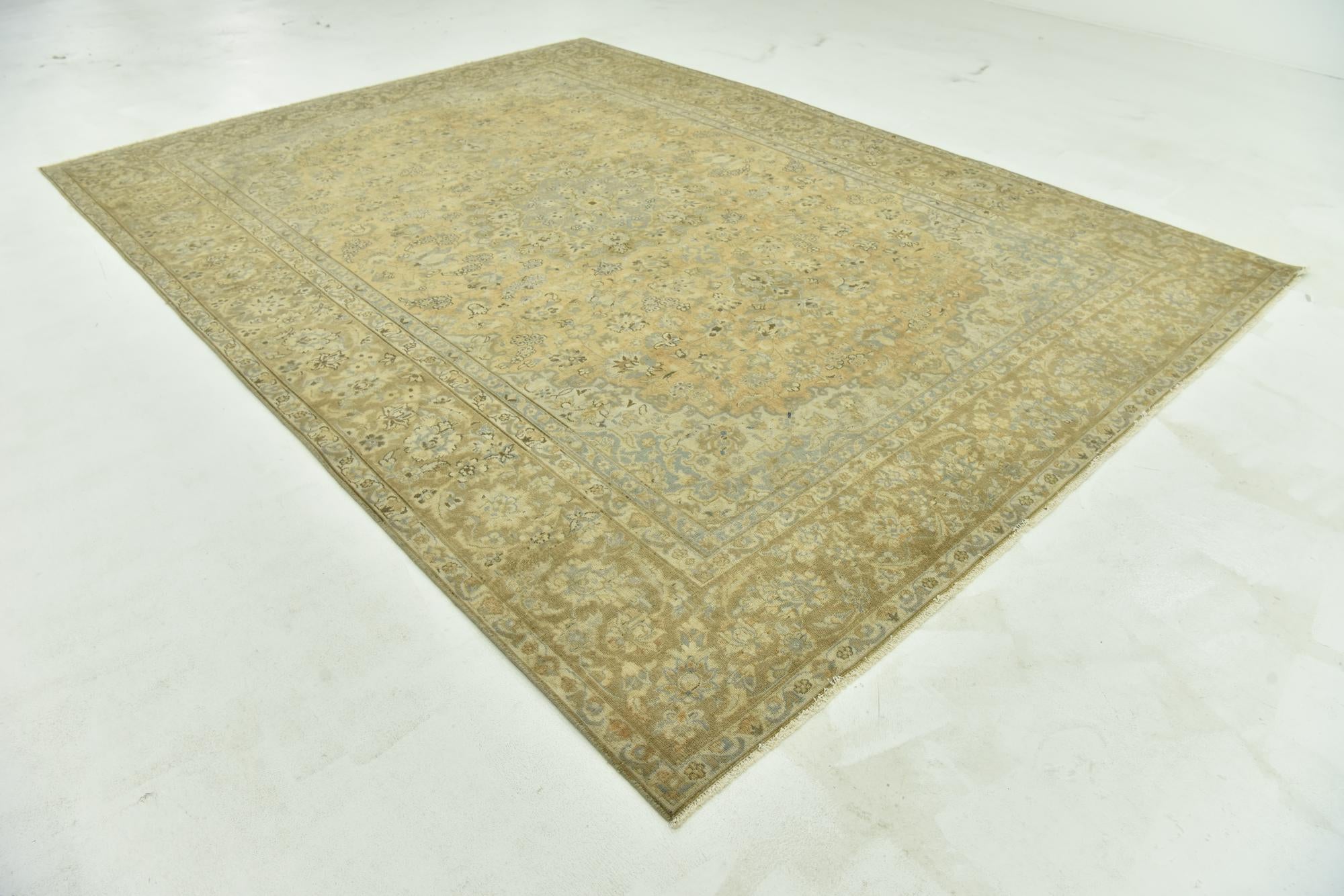 9' 3 x 12' 6 Hand Knotted Ultra Vintage Persian Wool Rug