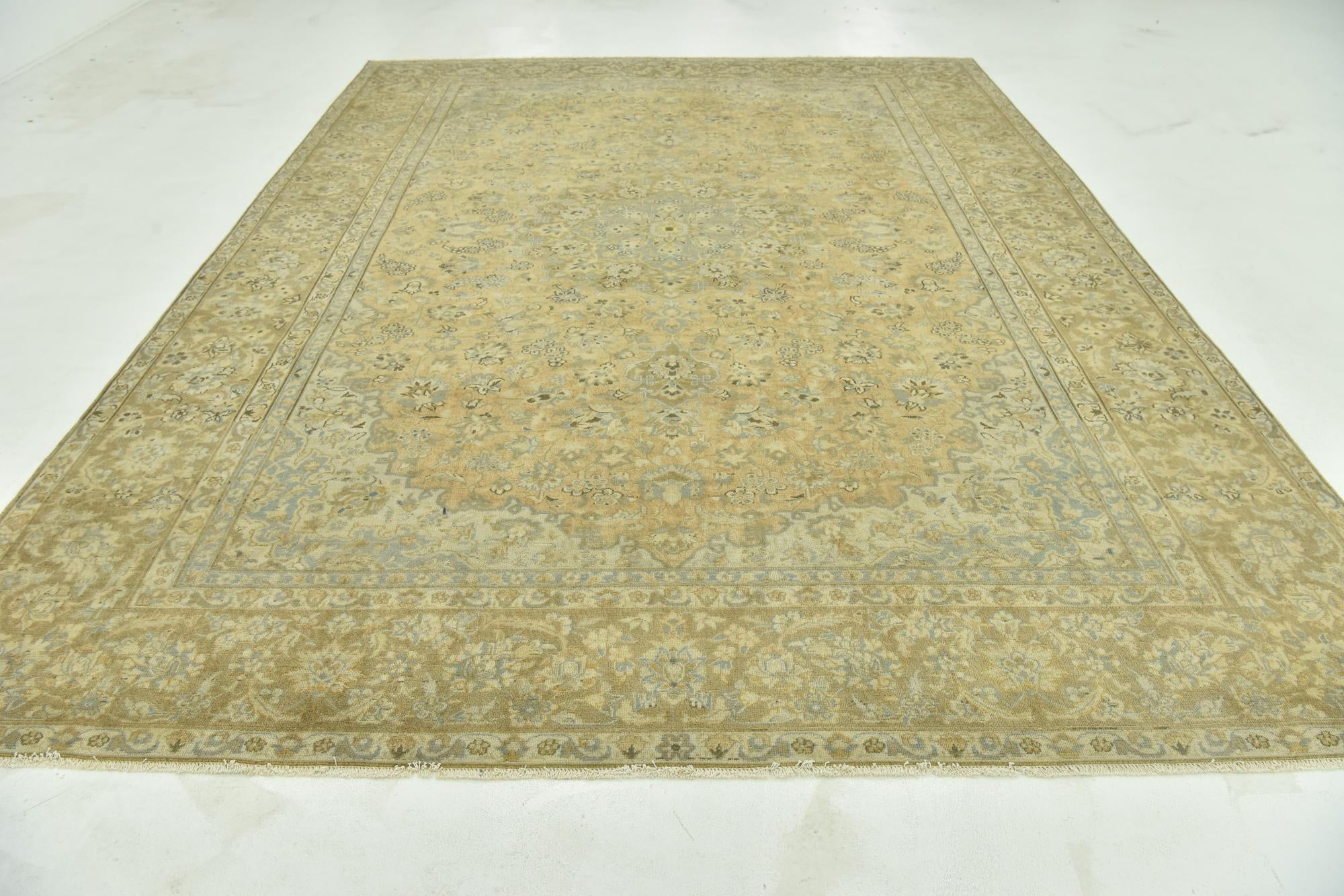 9' 3 x 12' 6 Hand Knotted Ultra Vintage Persian Wool Rug