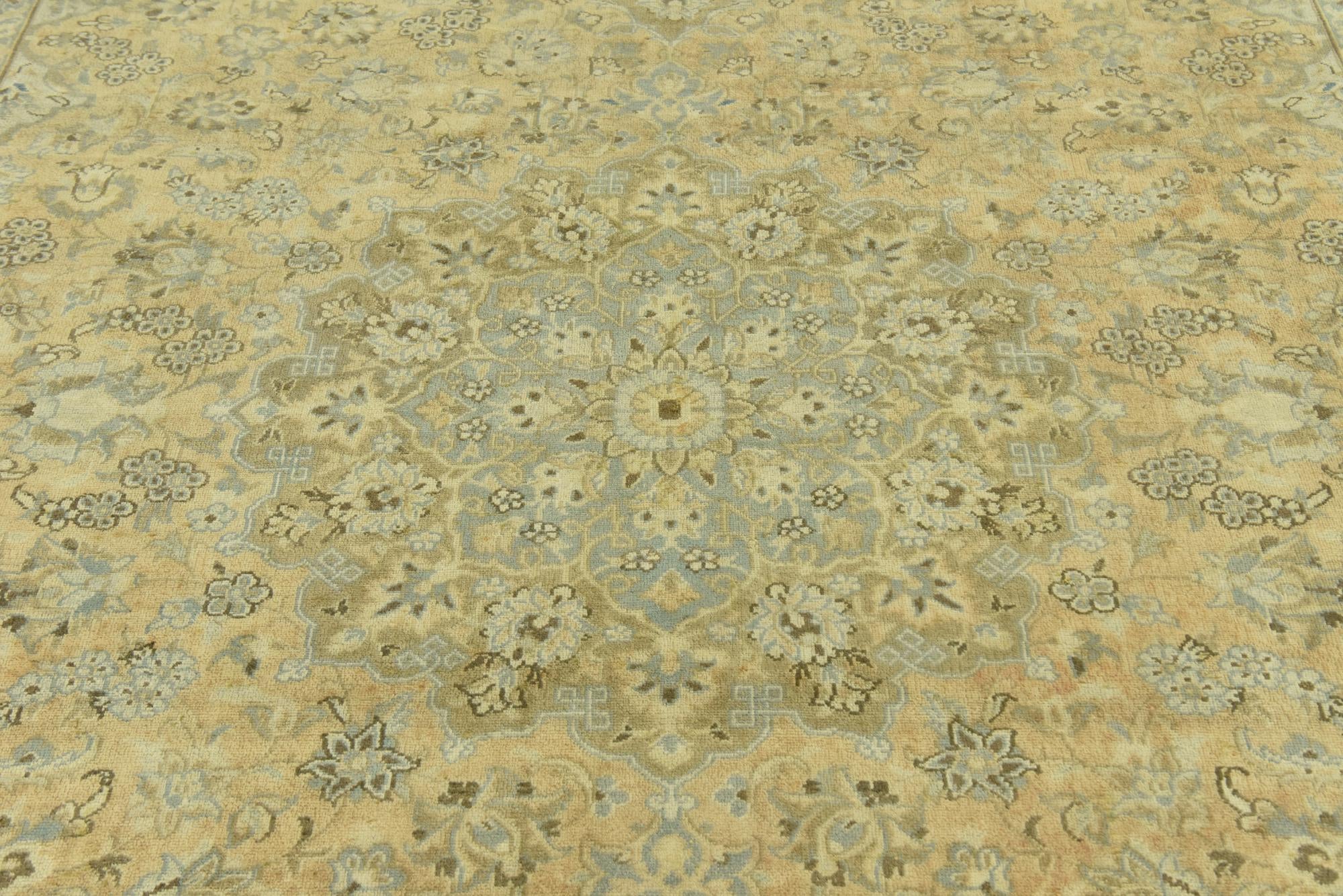 9' 3 x 12' 6 Hand Knotted Ultra Vintage Persian Wool Rug