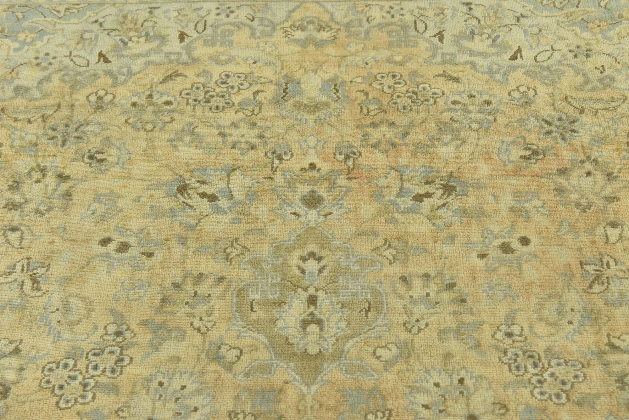 9' 3 x 12' 6 Hand Knotted Ultra Vintage Persian Wool Rug
