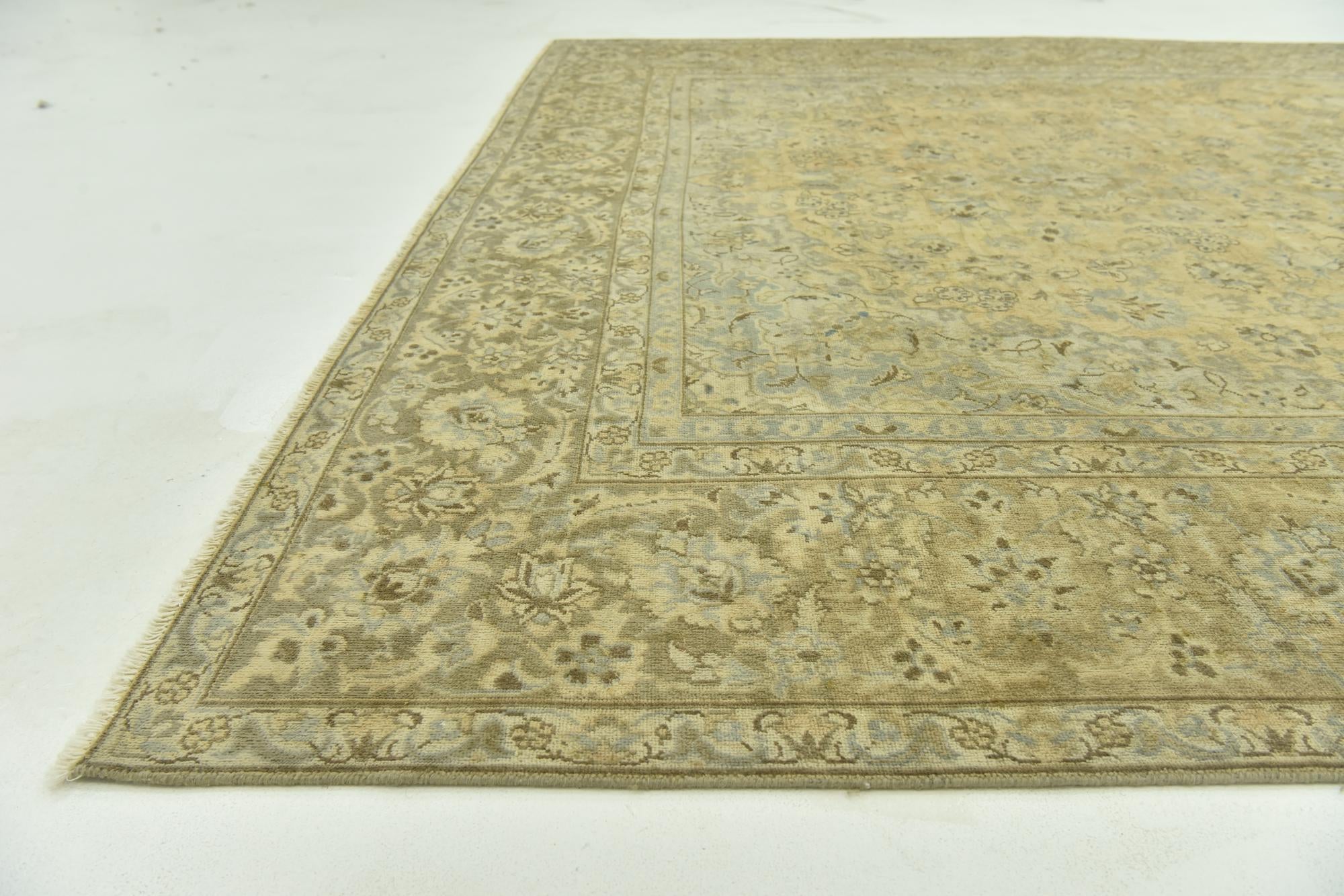 9' 3 x 12' 6 Hand Knotted Ultra Vintage Persian Wool Rug