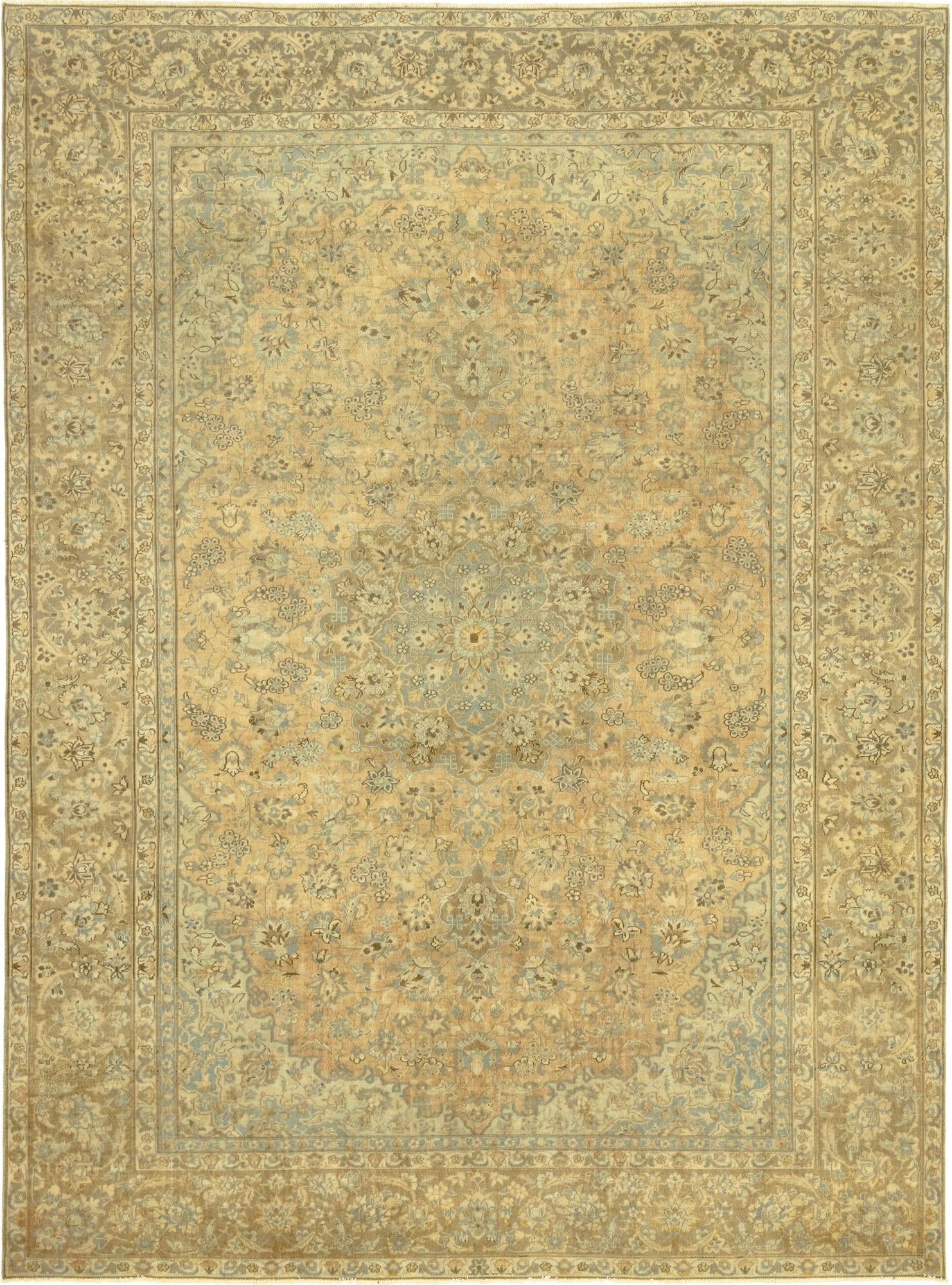 9' 3 x 12' 6 Hand Knotted Ultra Vintage Persian Wool Rug