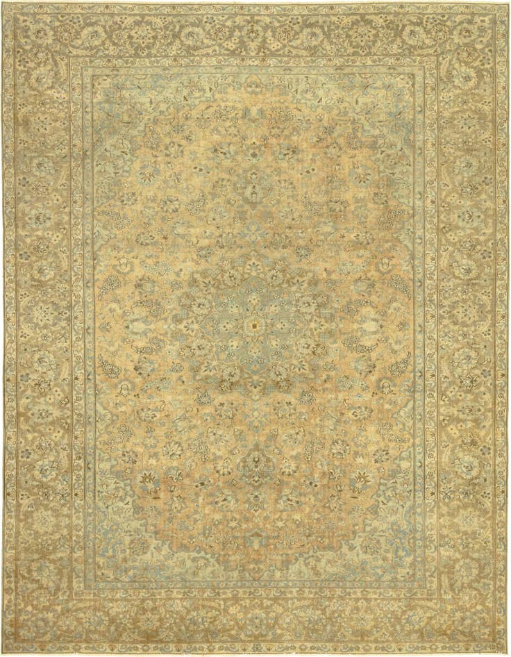 Detail image of 9' 3 x 12' 6 Hand Knotted Ultra Vintage Persian Wool Rug