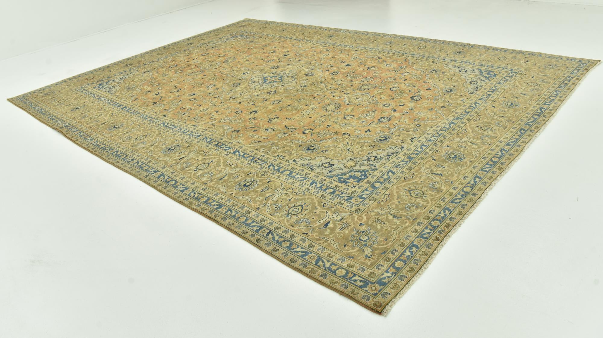 9' 6 x 13' Hand Knotted Ultra Vintage Persian Wool Rug