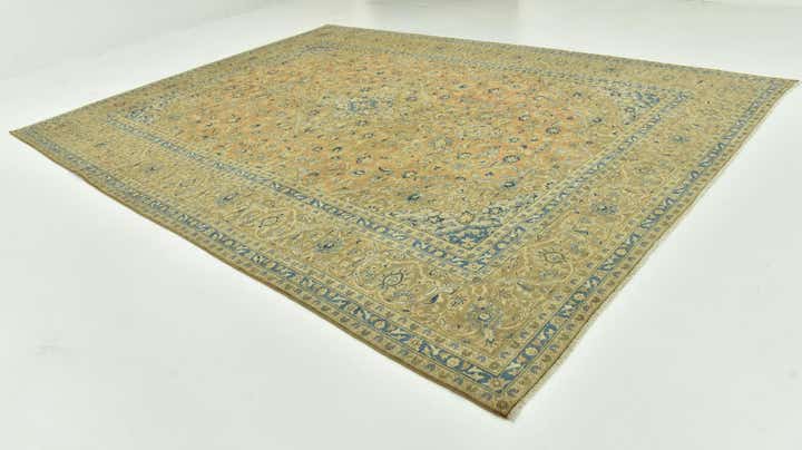 9' 6 x 13' Hand Knotted Ultra Vintage Persian Wool Rug