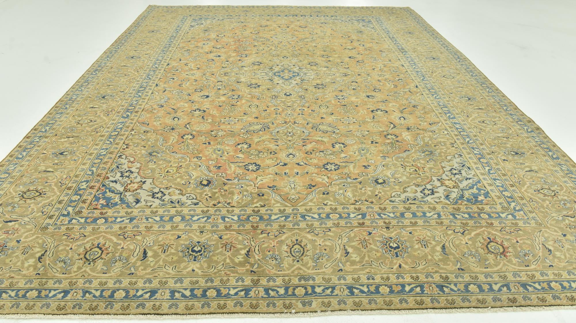 9' 6 x 13' Hand Knotted Ultra Vintage Persian Wool Rug