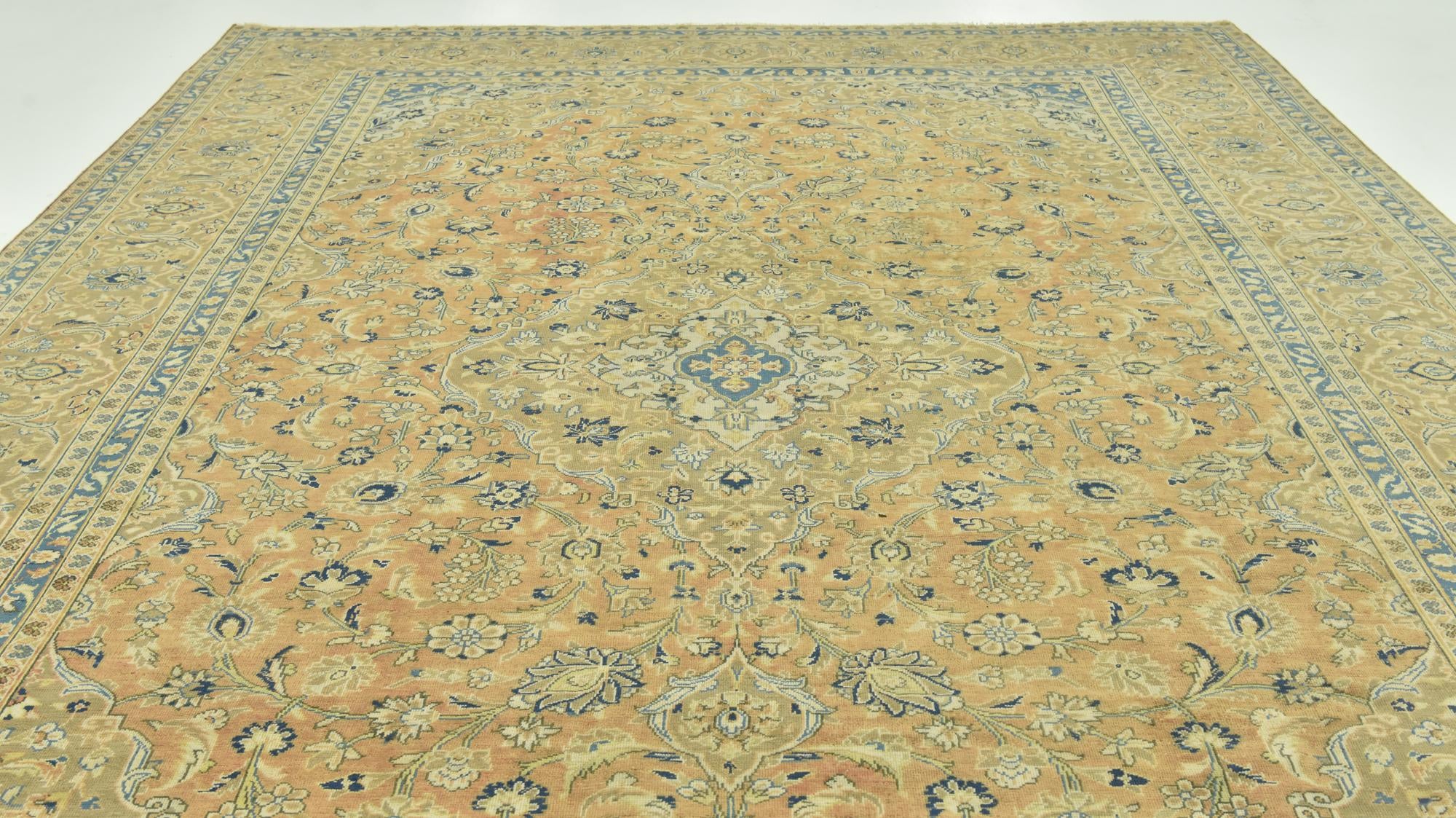 9' 6 x 13' Hand Knotted Ultra Vintage Persian Wool Rug