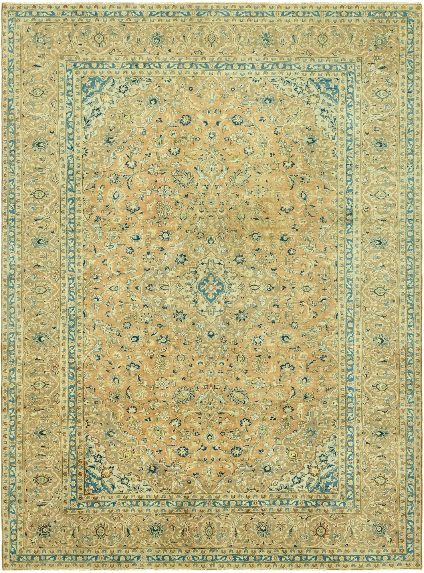 9' 6 x 13' Hand Knotted Ultra Vintage Persian Wool Rug