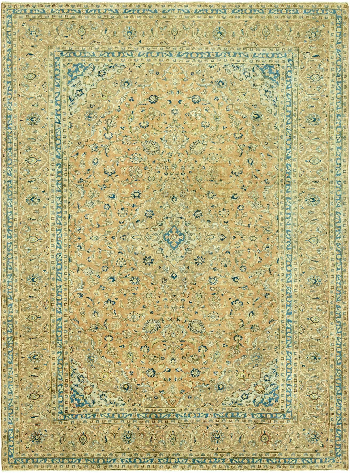 9' 6 x 13' Hand Knotted Ultra Vintage Persian Wool Rug