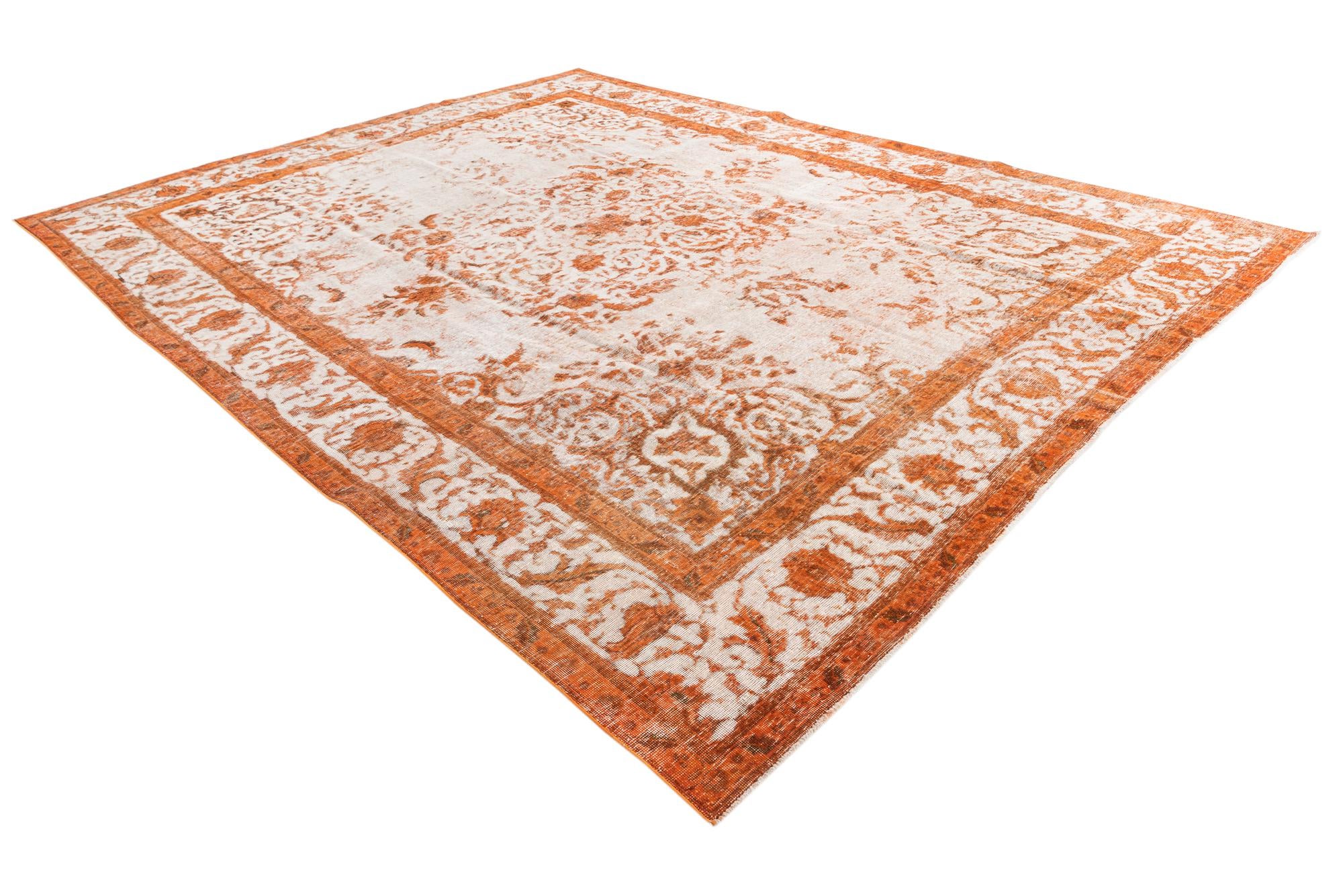 9' 6 x 12' 5 Hand Knotted Ultra Vintage Persian Wool Rug