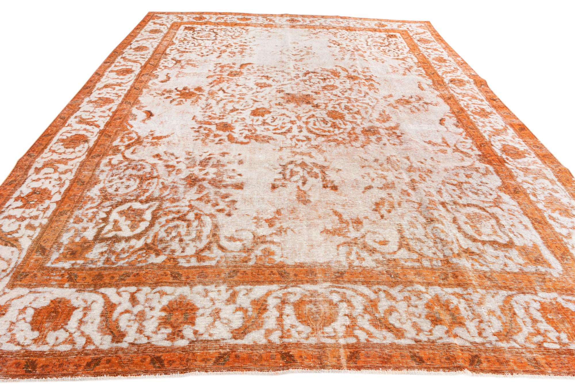 9' 6 x 12' 5 Hand Knotted Ultra Vintage Persian Wool Rug