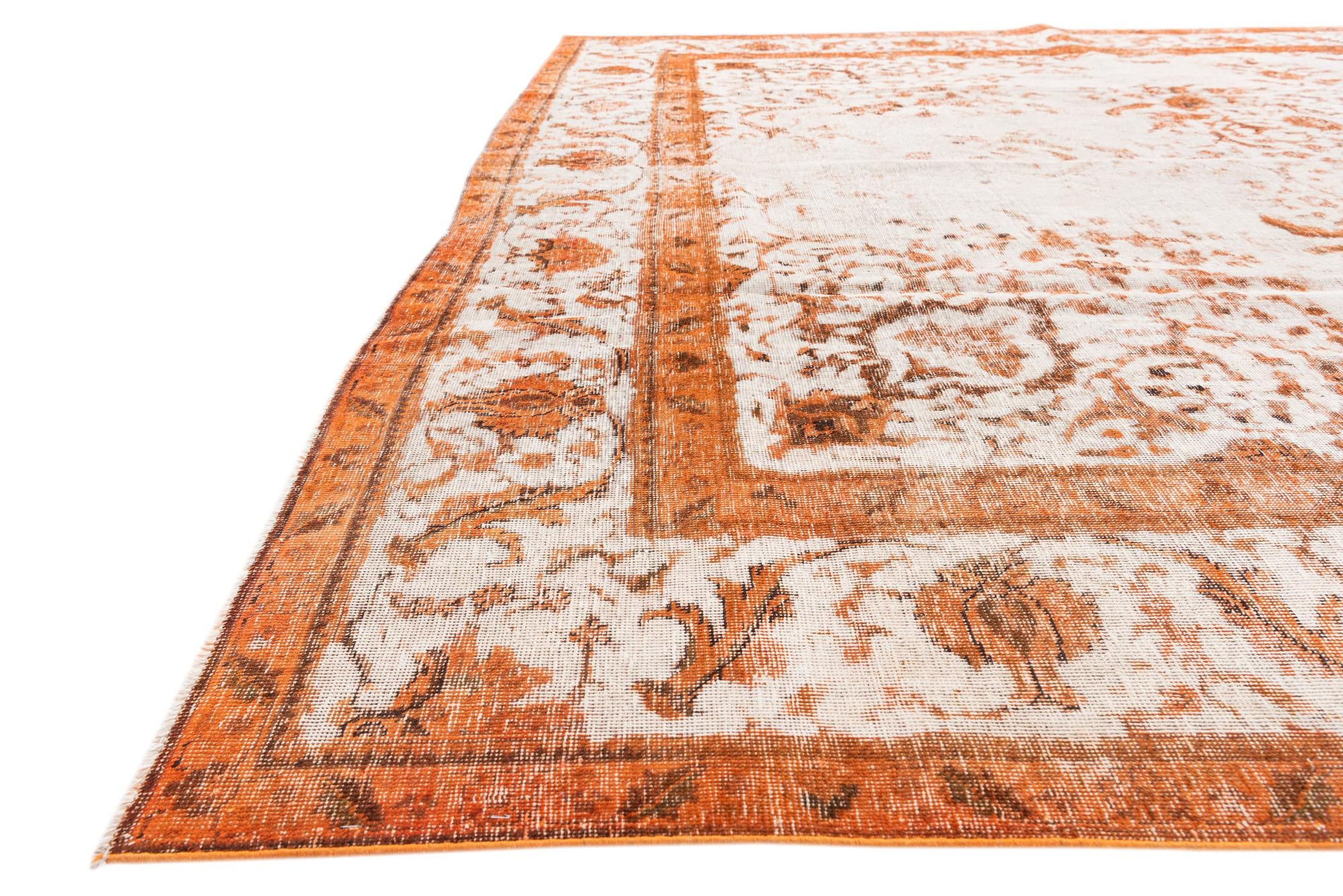 9' 6 x 12' 5 Hand Knotted Ultra Vintage Persian Wool Rug