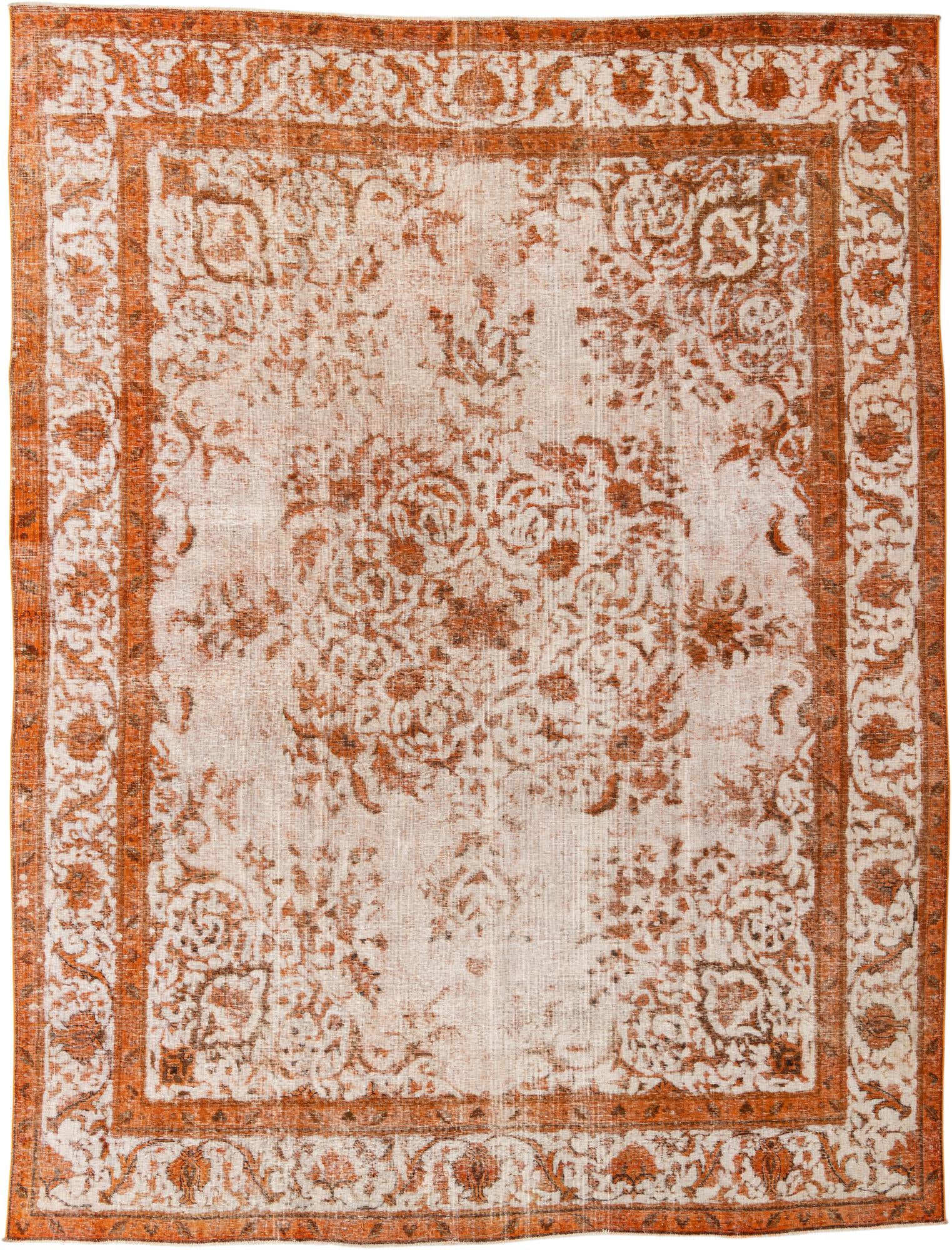 9' 6 x 12' 5 Hand Knotted Ultra Vintage Persian Wool Rug