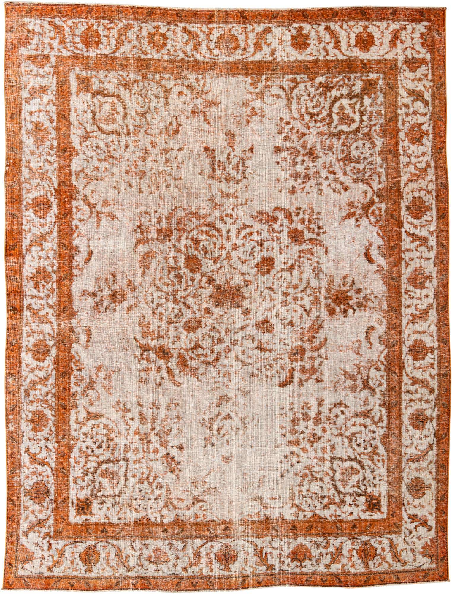 9' 6 x 12' 5 Hand Knotted Ultra Vintage Persian Wool Rug