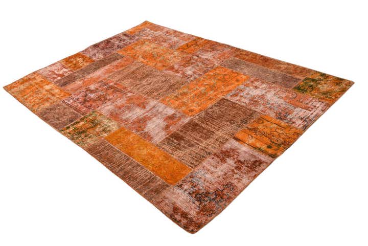 5' 8 x 8' Hand Knotted Ultra Vintage Persian Wool Rug