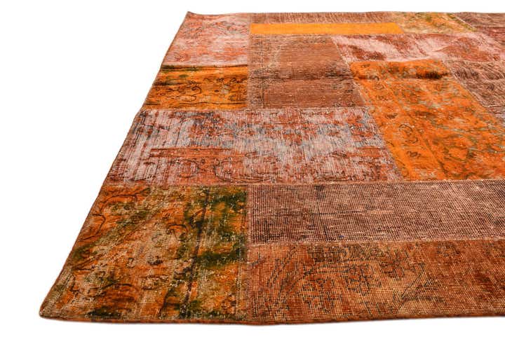 5' 8 x 8' Hand Knotted Ultra Vintage Persian Wool Rug