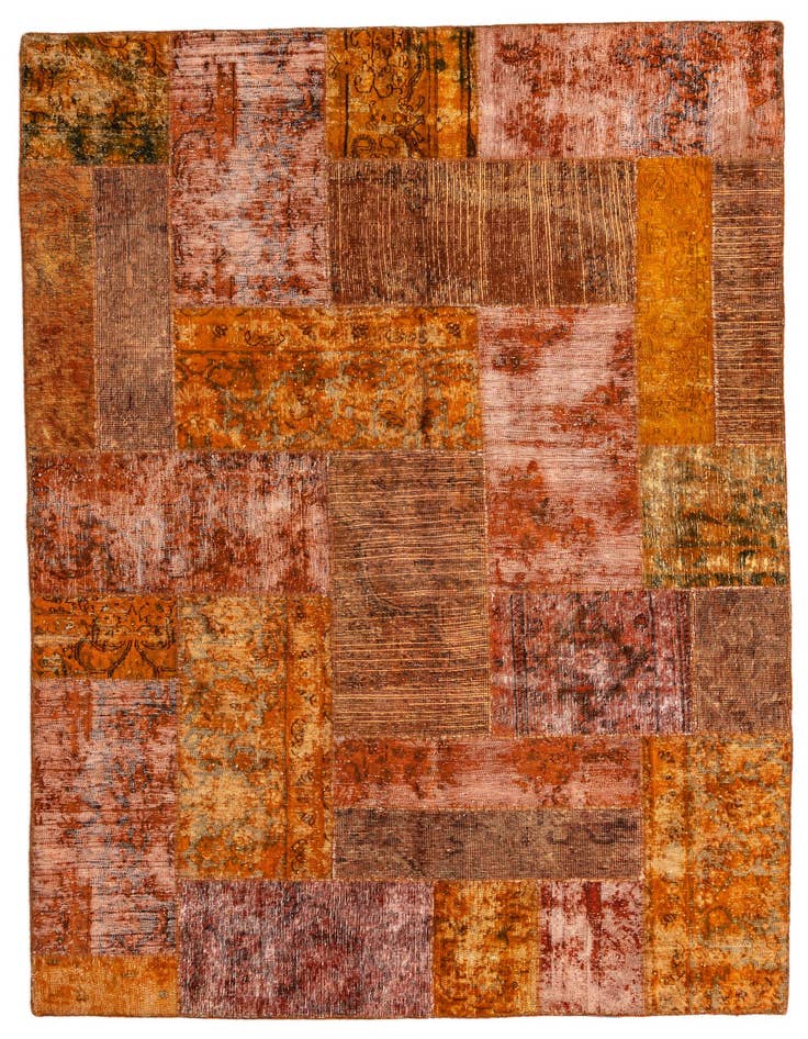 Detail image of 5' 8 x 8' Hand Knotted Ultra Vintage Persian Wool Rug