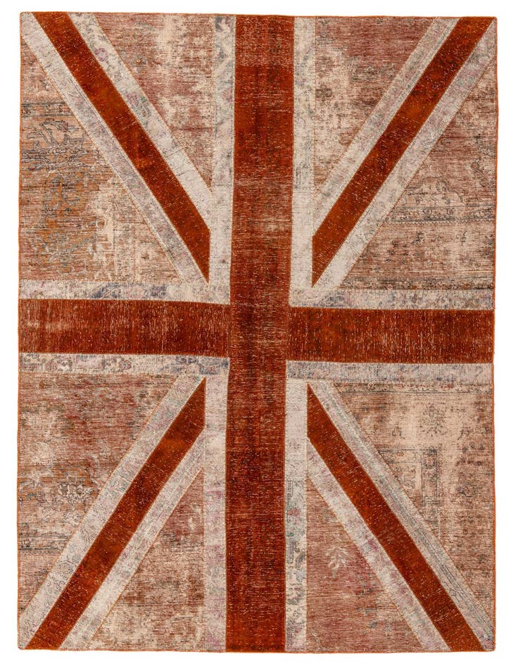 Detail image of 6' 8 x 9' 11 Hand Knotted Ultra Vintage Persian Wool Rug