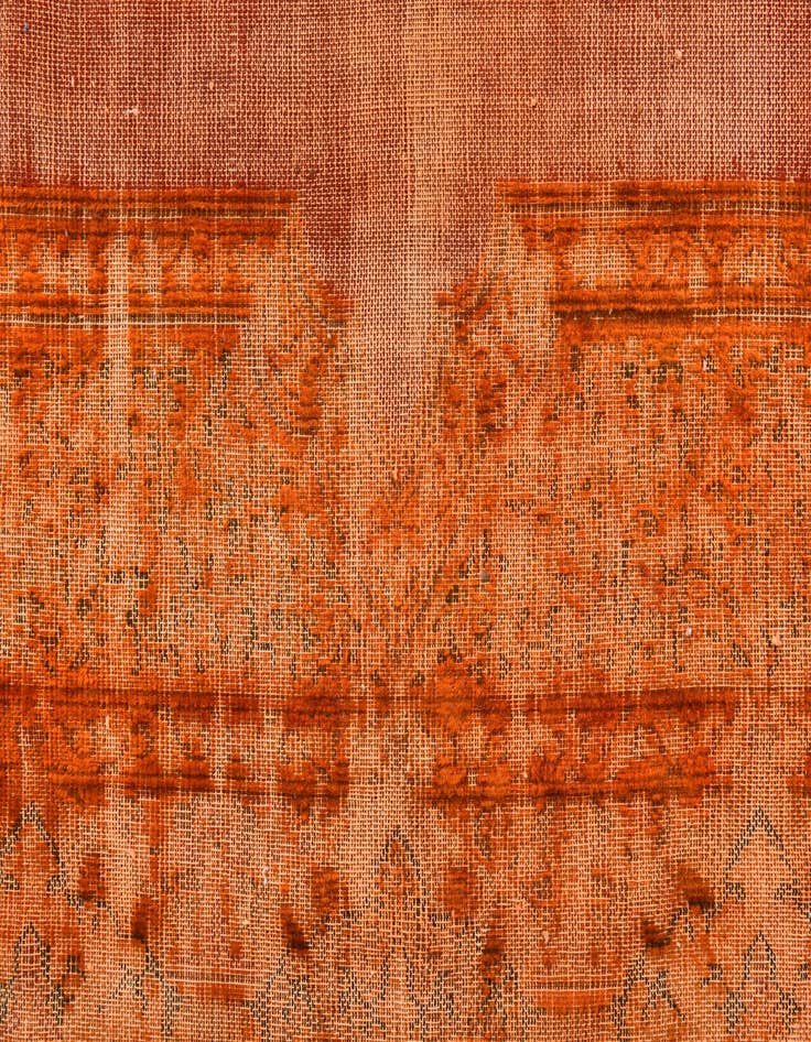 Detail image of 6' 7 x 12' 2  Hand Knotted Ultra Vintage Persian Wool Rug