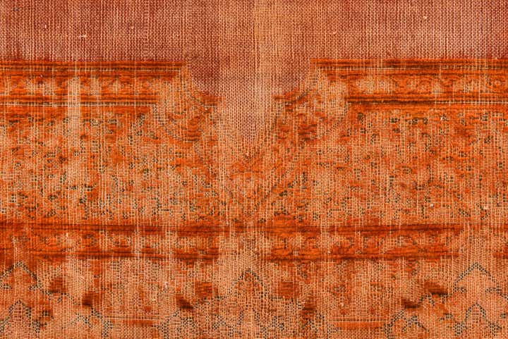 6' 7 x 12' 2 Hand Knotted Ultra Vintage Persian Wool Rug