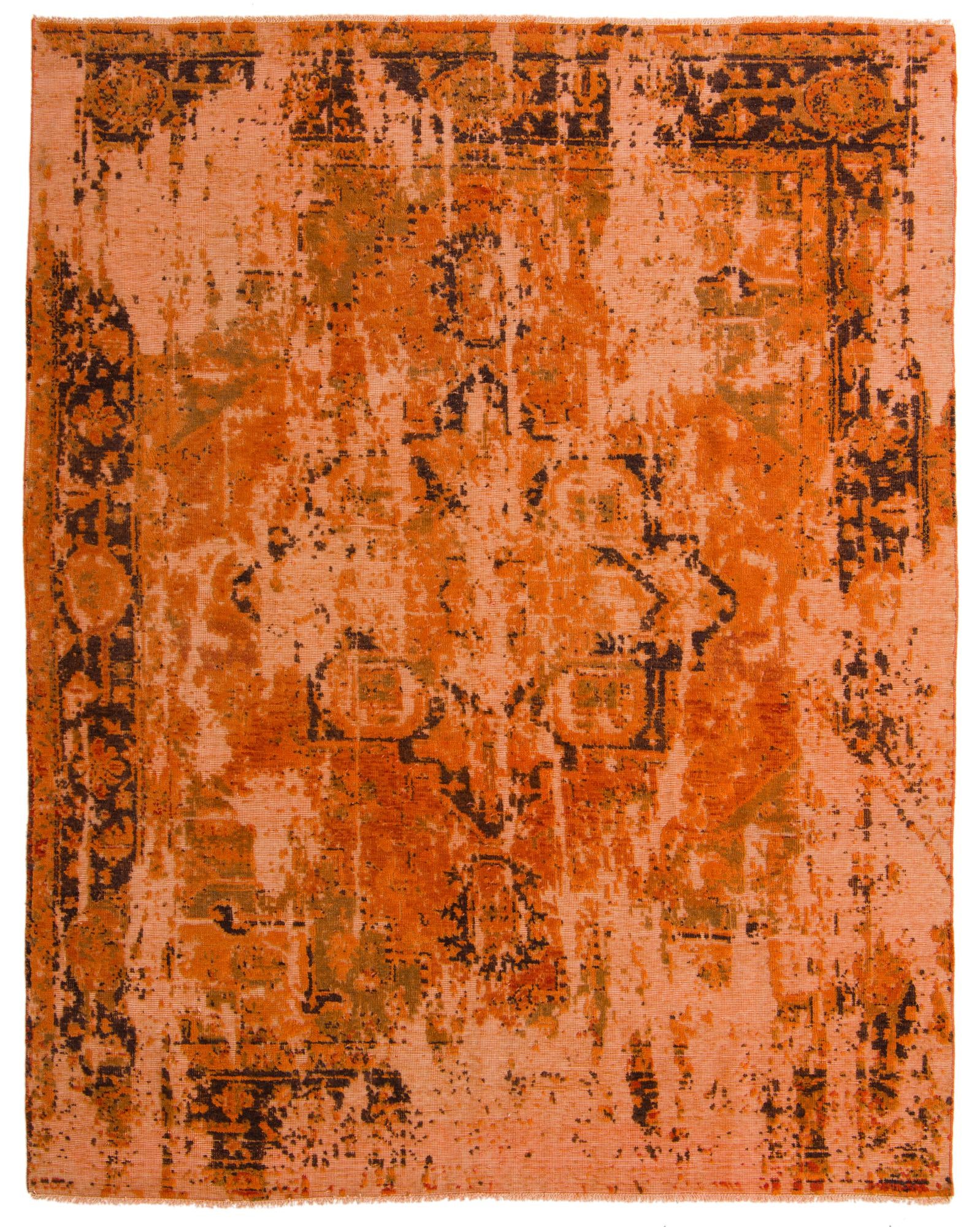 7' 11 x 10' Hand Knotted Ultra Vintage Persian Wool Rug
