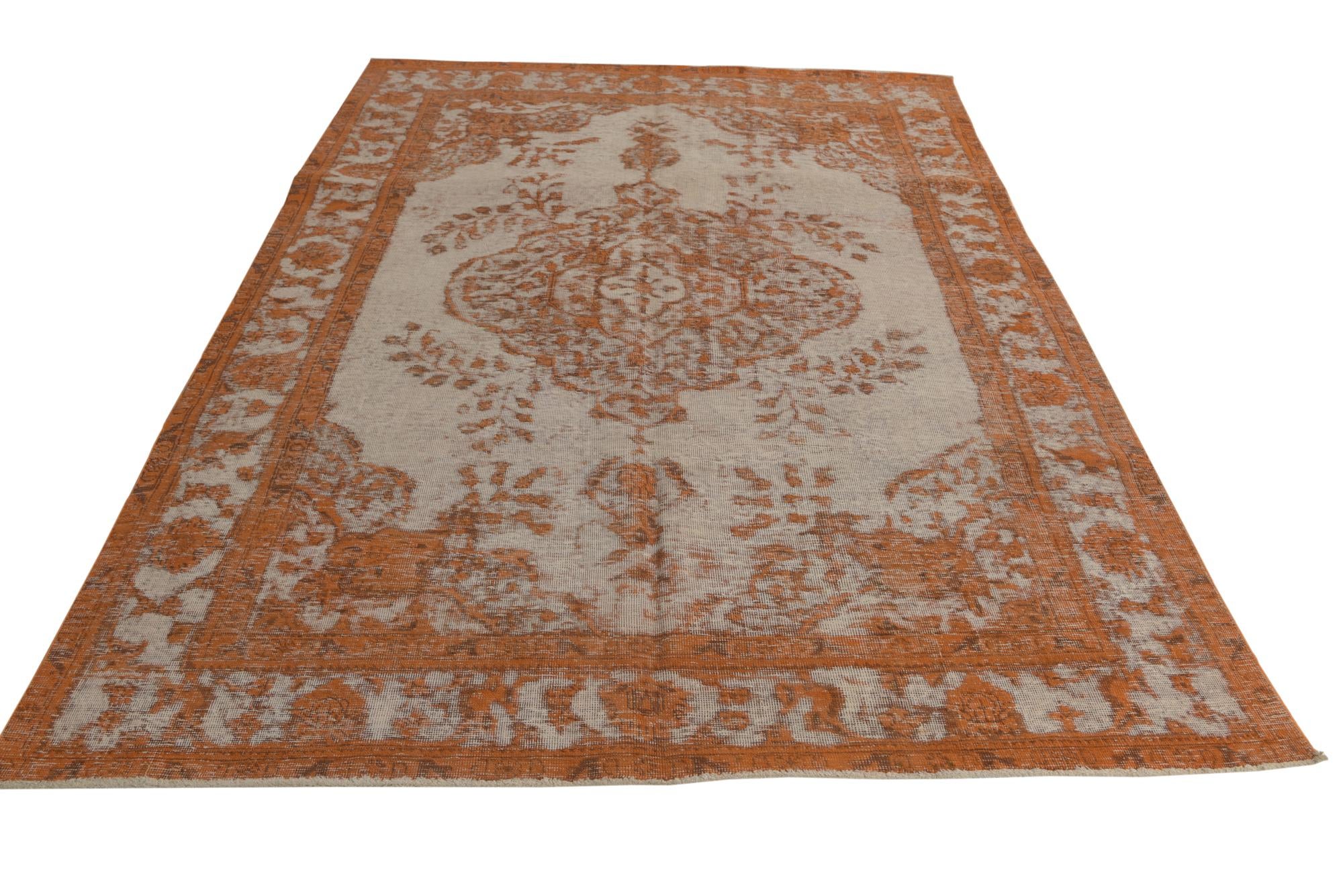 6' 6 x 9' 7 Hand Knotted Ultra Vintage Persian Wool Rug