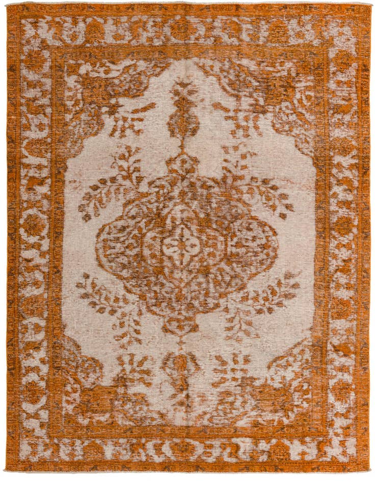 Detail image of 6' 6 x 9' 7 Hand Knotted Ultra Vintage Persian Wool Rug