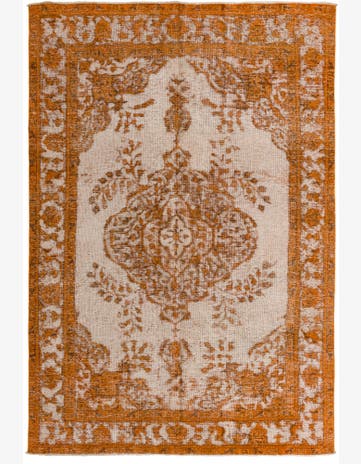 6' 6 x 9' 7 Hand Knotted Ultra Vintage Persian Wool Rug