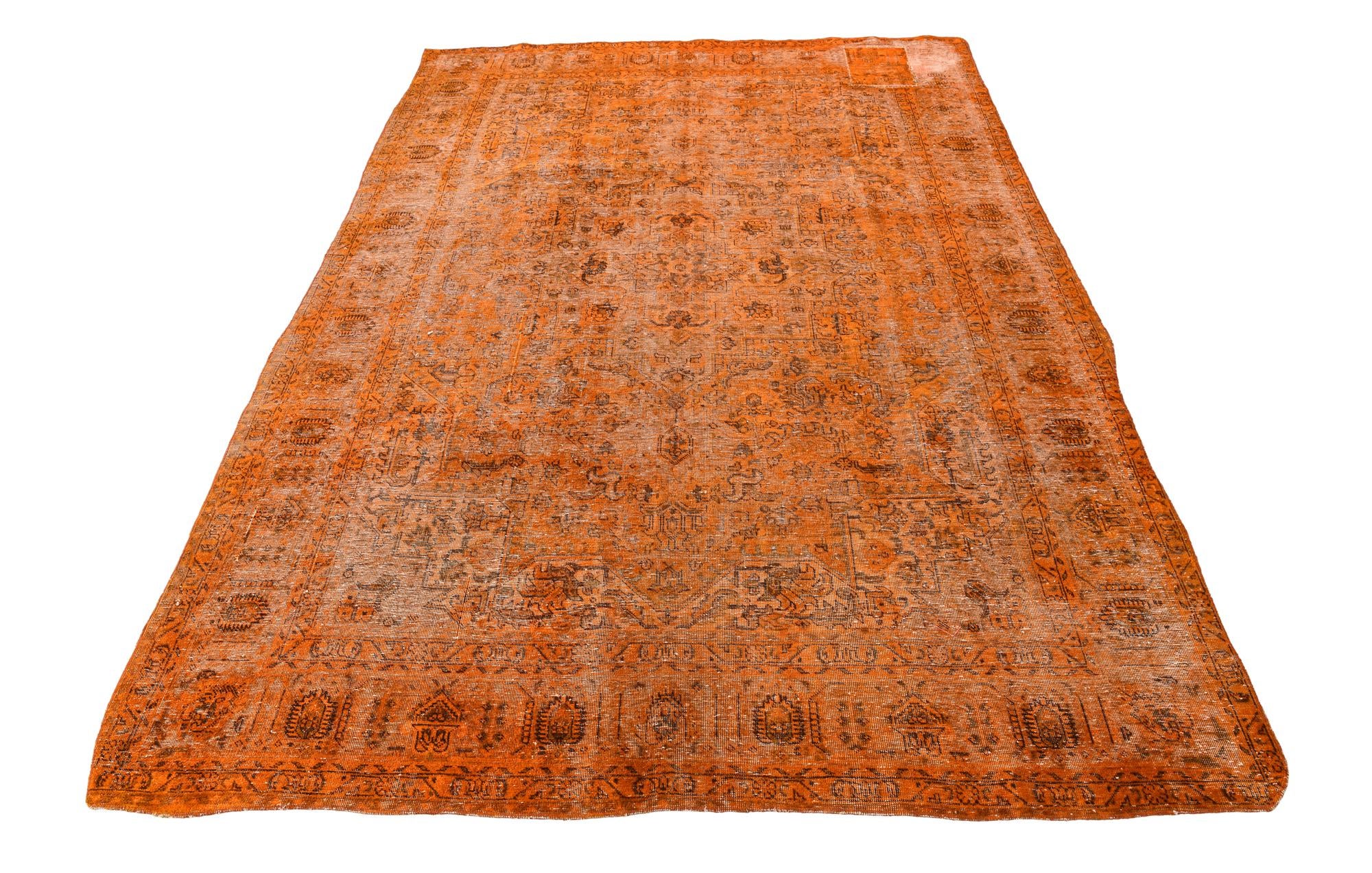 6' 6 x 9' 6 Hand Knotted Ultra Vintage Persian Wool Rug